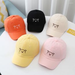 Ball Caps Children Spring Summer Cute Bear Embroidery Girls Boys Baseball Cap Baby Sun Hat For Fashion Protection Breathable