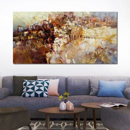 Abstract Still Life Canvas Art The Holy Land Painting Handmade Cafe Bar Modern Decor