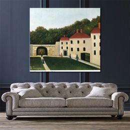 Tropical Landscapes Art Henri Rousseau Painting Promeneurs Dans Un Parc Canvas Artwork Handmade High Quality Wall Decor