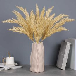 Dried Flowers 70CM Simulation Wheat Flower Rabbit Grass Oat Reed Fake Furnishings Decoration Artificial False Plants