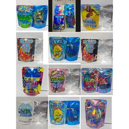 Jewelry Pouches Bags 3.5G 0.125Oz Shiny Smell Proof Mylar Plastic Bag Packaging Package Blue Lemonnade Limealatti Zlurpee Bubble Dce Oteoj