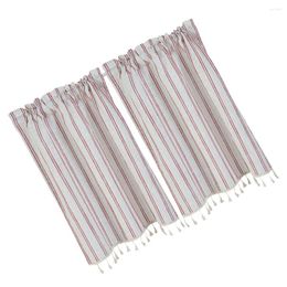 Curtain Short Wear-resistant Room Home Supply Pocket Curtains Small Linen Breathable Household Kitchen Vintage