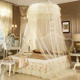 Princess Style Large Size Round Hung Dome Mosquito Netting Fine Mesh Bed Canopy Tent Mosquito Net for Double Bed moustiquaire5544470