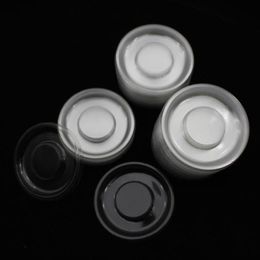 100pcs wholesale circle round clear lash trays plastic transparent blank holder tray for eyelash packaging box Case container Kgigl