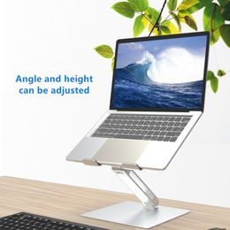 Stand Laptop Stand Dualaxis Adjustable Lift Ergonomic Aluminium Alloy Folding Portable Cooling Computer Bracket