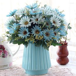 Decorative Flowers 1 Bunch Of Lovely Sunflower Orchid High Quality Artificial Flower Home Garden Party Wedding Decoration DIY Silk