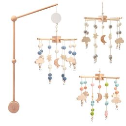 Rattles Mobiles Baby Rattle Toy 0-12 Months Wooden Mobile On The Bed born Music Box Bed Bell Hanging Toys Holder Bracket Infant Crib Boy Toys 230612