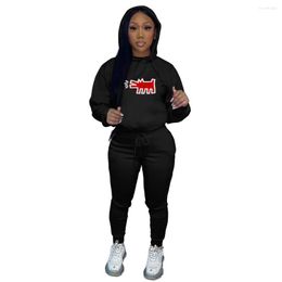 Women's Two Piece Pants Womens 2 Set Tracksuit Female Sportswear Hoodies And Trousers Ladies Jogging Suit