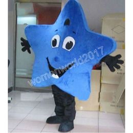 High quality Blue Star Mascot Costume Simulation Cartoon Character Outfit Suit Carnival Adults Birthday Party Fancy Outfit for Men Women