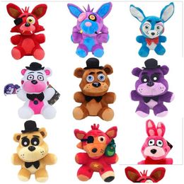 Party Favor 18Cm Fnaf Plush Toys Freddy Bear Y Chica Clown Bonnie Animal Stuffed Plushie Dolls Kawaii Christmas Birthday Gifts For C Dhe8R