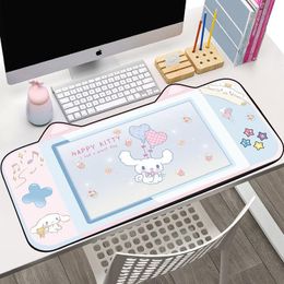 Rests Kawaii Mouse Pad Large Cute Cat Ears Cartoon Keyboard Mat Table Mat Students Gamer Waterproof Desktop Mousepad Desk Organizer