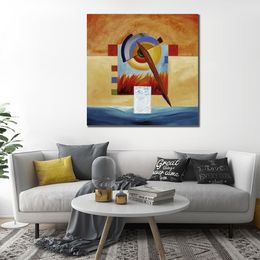 Colourful Abstract Painting on Canvas Influence of Gravity Art Unique Handcrafted Artwork Home Decor