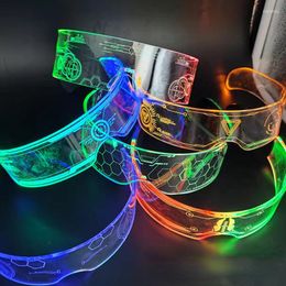 Party Decoration 7 Colours Controllable LED Luminous Neon Acrylic Light Glasses For Bar KTV Halloween Christmas Parties Year Celebration