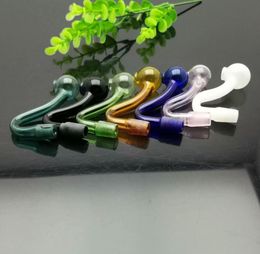 Glass Pipes Smoking Manufacture Hand-blown hookah Classic mixed Colour glass S wok