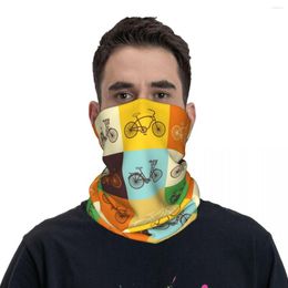 Scarves Vintage Colorful Bikes Bicycle Biking Bandana Neck Cover Printed Wrap Scarf Multi-use Cycling Balaclava Unisex Adult All Season