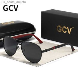 GCV Brand Men/Women Vintage Aluminum Polarized Sunglasses Classic Brand Sun Glasses Coating Lens Driving Eyewear For Delicate L230523