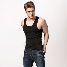 Hot Sale 1PCS Tank Tops Men Fitness Cool Summer Vest Sleeveless Cool Elastic Summer Men Vest Skinny Undershirt for