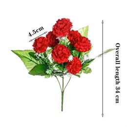 Dried Flowers Hot big flower head artificial hydrangea chrysanthemum ball fake silk DIY home garden wedding party shop decoration