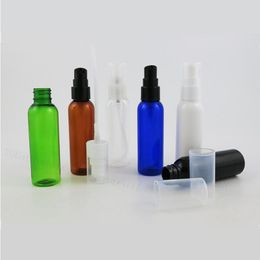 50 x 60ml Amber Clear Black white Green Pet Plastic Lotion Pump Bottle 60cc Plastic Bottle with Pump 2oz Shampoo Pump Bottle Uvsfl