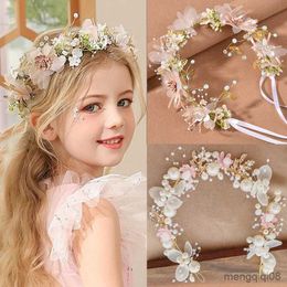 Wedding Hair Jewellery Elegant Girls Bridal Headband Romantic Headdress Flower Wreath Bride Garland Head Headbands R230612