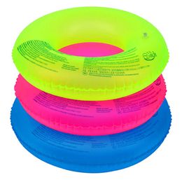 Inflatable Floats Tubes Children's tube adult fluorescent life Buoy swimming pool floating inflatable children's Swim ring random Colour P230612