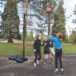 Taşınabilir Basketbol Çember Standı Çocuklar İçin Tekerlekler Gençlik Ayarlanabilir Yükseklik 5.4ft - 7ft İç Mekan Açık Basketbol Hedefleri Oyun Seti