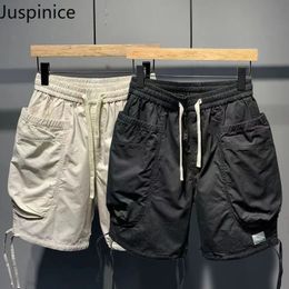 Men's Shorts Juspinice Cargo Solid Loose Hong Kong Style High Street Casual Half Pants Sport Jogging Breeches 2023 Male Gym Clothes 230612