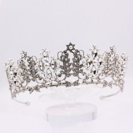 Hair Clips Fashion Rhinestone Pearls Crown Headband Tiaras And Crowns Wedding Ornaments Bridal Jewellery Accessories Headdress ML