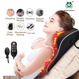 Massaging Neck Pillowws est Remote Control Car Home Dual Use Massage Pillow Protable Neck Back Shoulder Waist Body Massager Gift Relief Pain Fatigue 230609