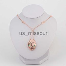 Pendant Necklaces silver rose gold fine chain snake diamond Pendants long necklaces for women trendy set animal Luxury designer jewelry Party Christmas J230612