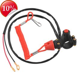 New Tether Lanyard Emergency Kill Stop Engine Switch Push Button for Off-Road Motorcycle ATV 49CC Mini Car Spring Draw Cord Flameout