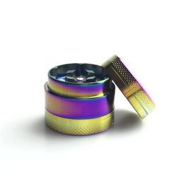 30mm Tobacco Grinder Herb Grinder 3 Layer Aluminium Alloy Cnc Teeth Tobacco Mini Rainbow Grinders for Smoking Space Case Metal Dazzling Colours
