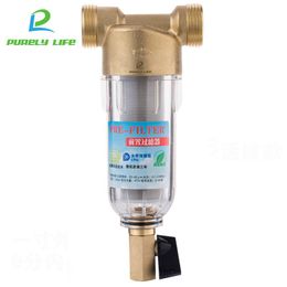 Appliances 1"Male to 3/4"Female Thread Siphon backwash prefilter water purifier stainless steel copper whole house prefilter free shipping