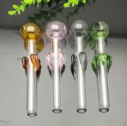 Glass Pipes Smoking Manufacture Hand-blown hookah Hot selling colorful leaves, glass, and bubble hot pot