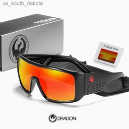 Dragon Oversized Polarised Sunglasses Men Windproof Shield Frame Sport Sun Glasses L230523