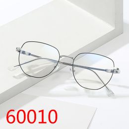 60010 New Eyeglasses Frame Anti Blue Light Myopia Eyeglasses Frame Frameless Men's Business Fashion Punk Cross Flower Style