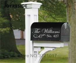 Mailboxes Personalised Name Art Design Decals Vinyl Mailbox Stickers Custom Name Address Removable Wall Decal Home Mail Box M372