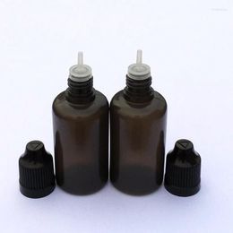Storage Bottles 5pcs PE Black 30ml Empty Jar Soft Plastic Dropper With Childproof Cap And Long Tip Liquid Vial