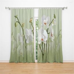 Curtain Nordic Style Art Elegant Dandelion Shading Bedroom Children's Living Room Bay Window Punch Hook Blackout Curtains Decoration