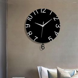 Wall Clocks Clock Mute Movement Acrylic Watch El Office Home Decor Good Accuracy Swing Quartz Living Room Kitchen