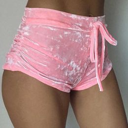 Shorts New Arrival Beautiful Little Things Pink Crushed Velvet Runners Arrive Short Hot Casual Women's Tight Dress P230606