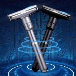Sdatter New Adjustable Safety Razor Mens Folding Shaving Double Edge Classic Safety Titanium Coated Blades Shaver Razor Blade