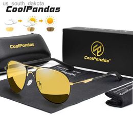 2022 New Trend Intelligent Aviation Photochromic Sunglasses Polarized Men Day Night Vision Driving Sun Glasses Male gafas de sol L230523