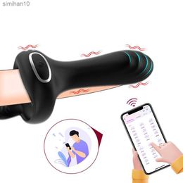 Prostate Vibrator Testicle Massage Anal Butt Plug Cock Penis Ring Remote Control Male Masturbator Cocking Sex Toy for Men Sextoy L230518