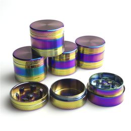 30mm Mini Tobacco Grinder Metal Ginder 3 Layer Herb Tool Smoke Accessroy Zicn Alloy CNC Teeth Dazzling Colours Rainbow Grinders