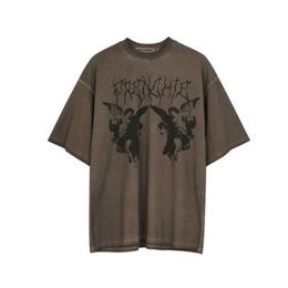 Men Vintage Core Y2k Fairy T-shirts Goth Cyber Hombre Crop Top Fairycore Accessories Clothes Baby Tee Brown Grunge Mujer 1zelw