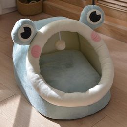 Cat Beds Sleeping Cave Bed Thick Warm Nest Round Winter Pet Basket Cozy Kitten Lounger Cushion House Tent Dog