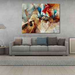 Contemporary Abstract Art on Canvas Landscape Textured Handmade Oil Painting Wall Decor