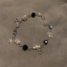 Link Bracelets Star Charm Bracelet Y2k Cute Fairy Beaded Hand Assembled Core