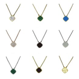Clover Necklaces 15mm Fashion Classic4/Four Leaf Pendants Mother-of-Pearl Stainless Steel Plated 18K for Women&Girl Valentine&#039;s Mother&#039;s Day Engagement Jewelry-Gift